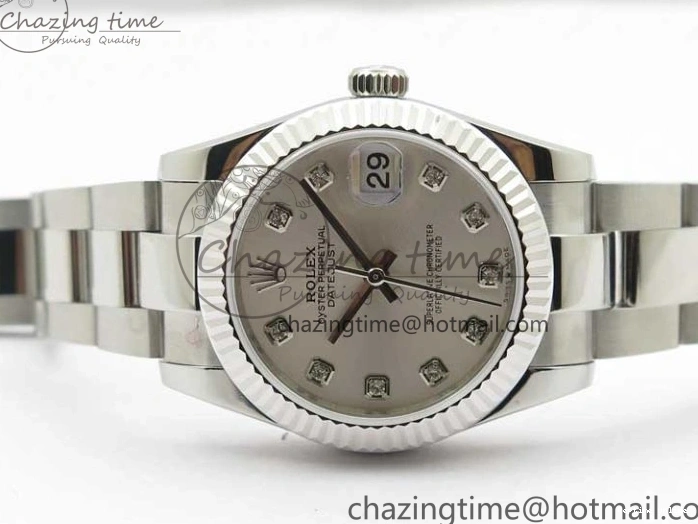 0406 Datejust 31mm 278271 SS BP Maker Best Edition Silver Crystal Dial on Oyster Bracelet Affordable 2745